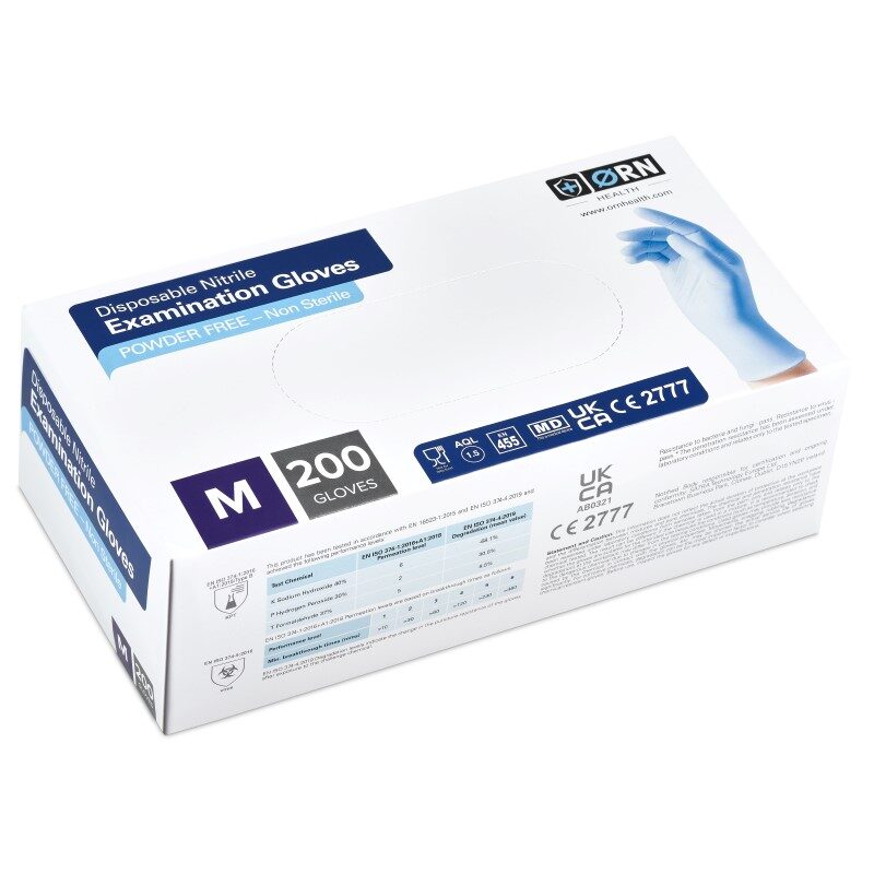 Steppe Classic Blue Nitrile Gloves Box of 200 - 1 Case (10 Boxes x 200 Gloves) - Image 2