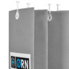 Grey Anti-Microbial Cubical Curtains – Fixed Stem Q Fit (Internal Hanging)